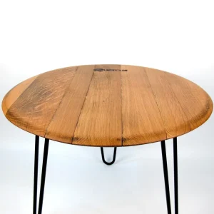 Couchtisch aus altem Weinfassdeckel Ø=55cm "Quercus"