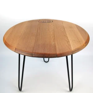 Couchtisch aus altem Weinfassdeckel Ø=55cm "Toneleria Salas Desde 1925"