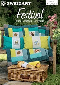 Kreuzstichheft – Festival Tiere