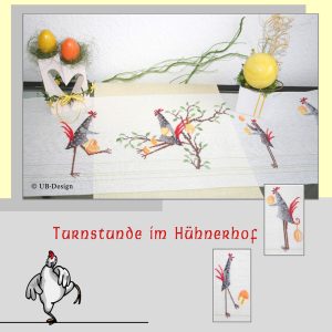 Turnstunde im Hühnerhof