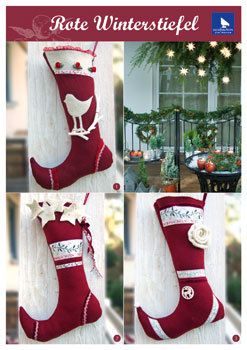 Rote Winterstiefel