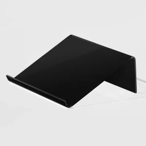 Gedenktafelständer aus schwarzem Acrylglas