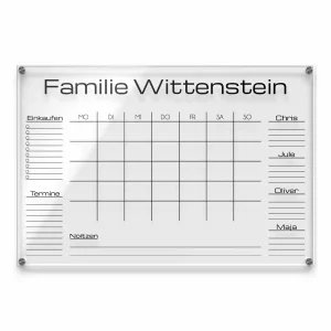 Monatsplaner zum beschriften aus Acrylglas ab ca. 60×40 cm