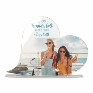 Deko Standherz mit eigenem Fotodruck aus Acrylglas
