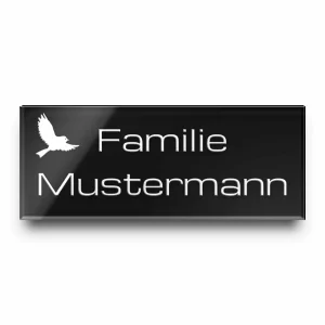 Türschild aus Hochglanz Acryl mit Gravur 5×2 cm