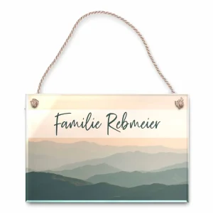 Schild zum aufhängen aus Acrylglas mit schönem Design ab 18×12 cm