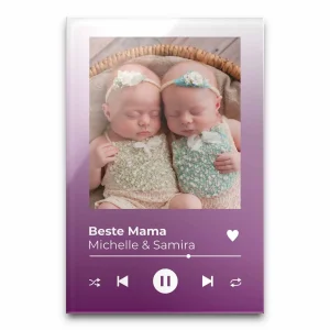 Acrylglas Wandbild mit Song Cover Design zum Muttertag