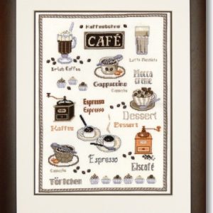 Stickpackung – Kaffeemustertuch