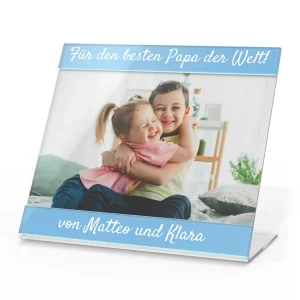 Personalisierter Bilderrahmen mit Fotodruck und Wunschtext