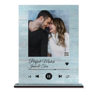 Holz Wandbild mit Song Cover Design in 15×20 cm