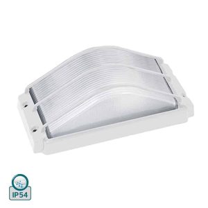 KARPAT Feuchtraumleuchte Kellerlampe Kellerleuchte Ovalleuchte Weiss E27