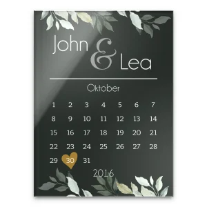 Wandbild zum Jahrestag mit individuellem Text